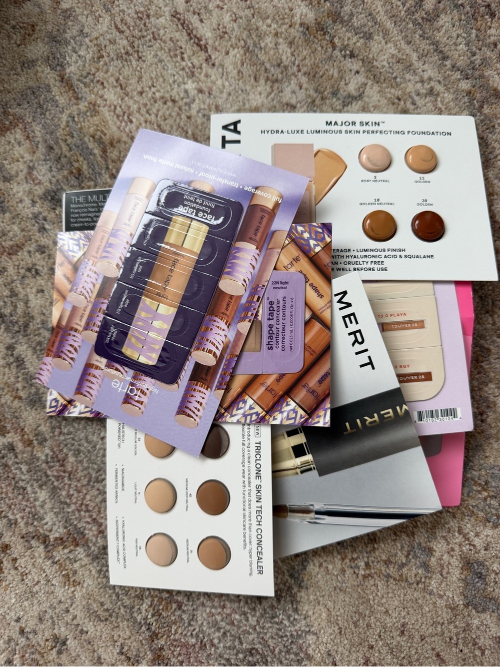 Tarte MERIT Tower 28 Foundation Concealer Makeup Sample Bundle